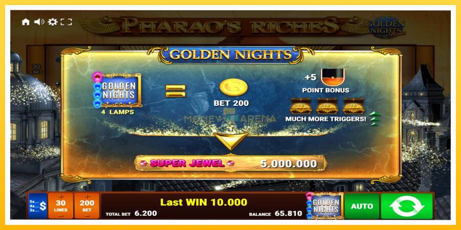 Kuva 7 pelikone Pharaos Riches Golden Nights