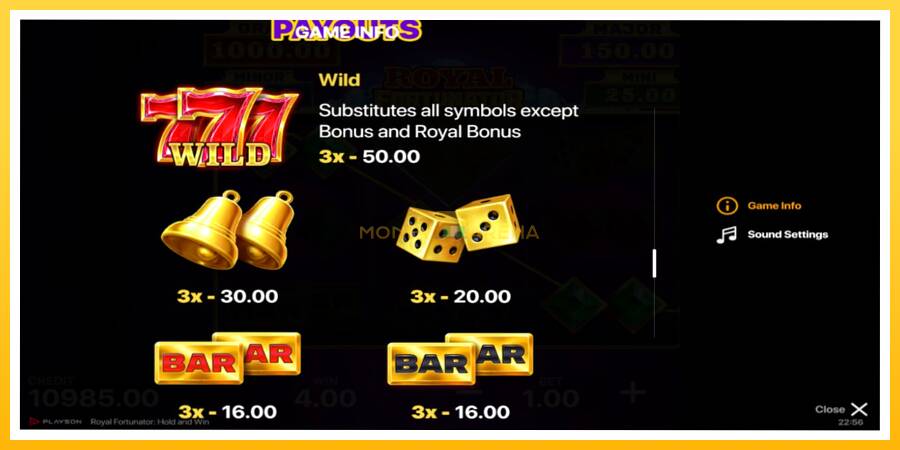 Kuva 5 pelikone Royal Fortunator: Hold and Win