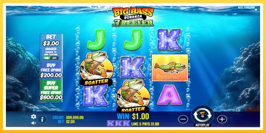 Kuva 2 pelikone Big Bass Bonanza 3 Reeler