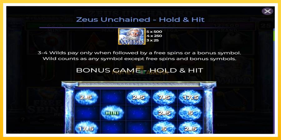 Kuva 4 pelikone Zeus Unchained - Hold & Hit