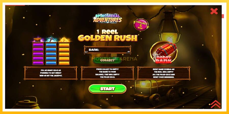 Kuva 1 pelikone 1 Reel Golden Rush