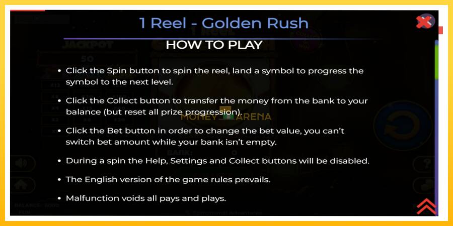 Kuva 4 pelikone 1 Reel Golden Rush