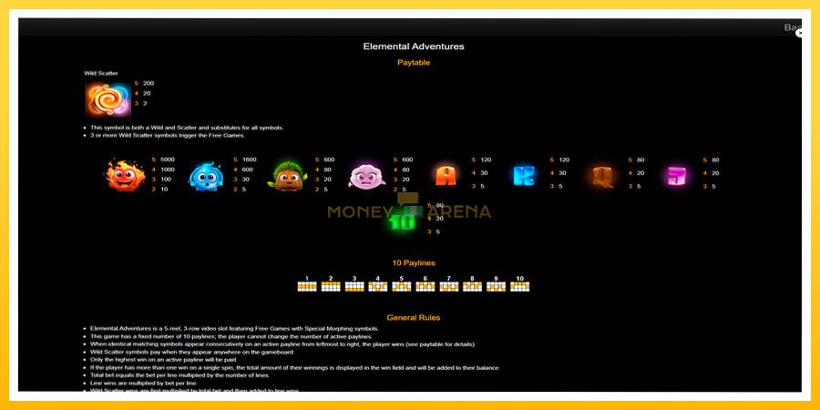 Kuva 7 pelikone Elemental Adventures