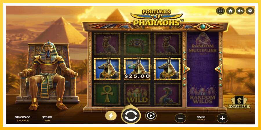 Kuva 3 pelikone Fortunes of Pharaohs