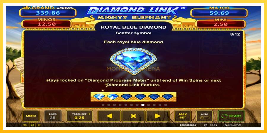 Kuva 6 pelikone Diamond Link: Mighty Elephant