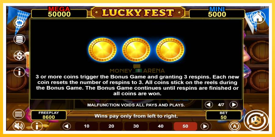 Kuva 7 pelikone Lucky Fest Hold & Win