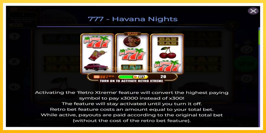 Kuva 4 pelikone 777 - Havana Nights