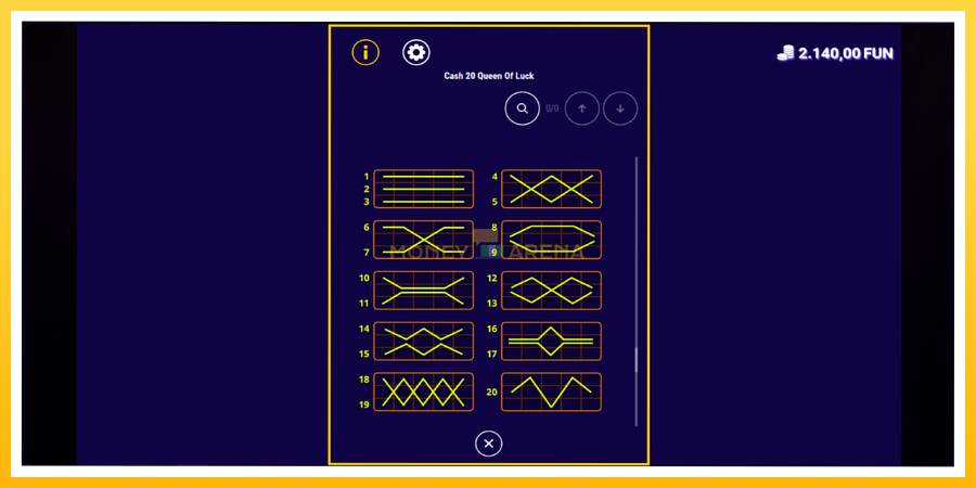 Kuva 7 pelikone Cash 20 Queen of Luck