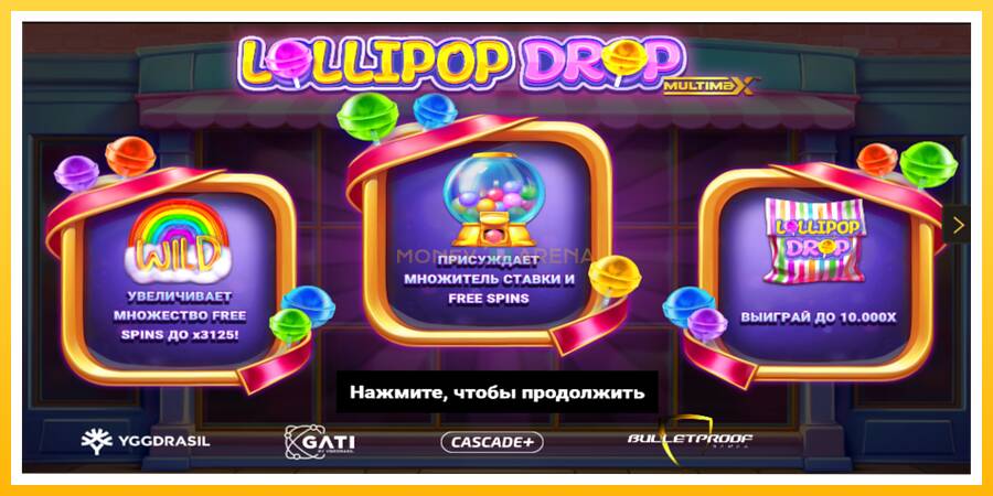 Kuva 1 pelikone Lollipop Drop MultiMax