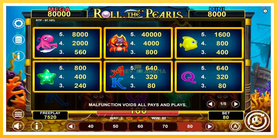 Kuva 5 pelikone Roll The Pearls Hold & Win