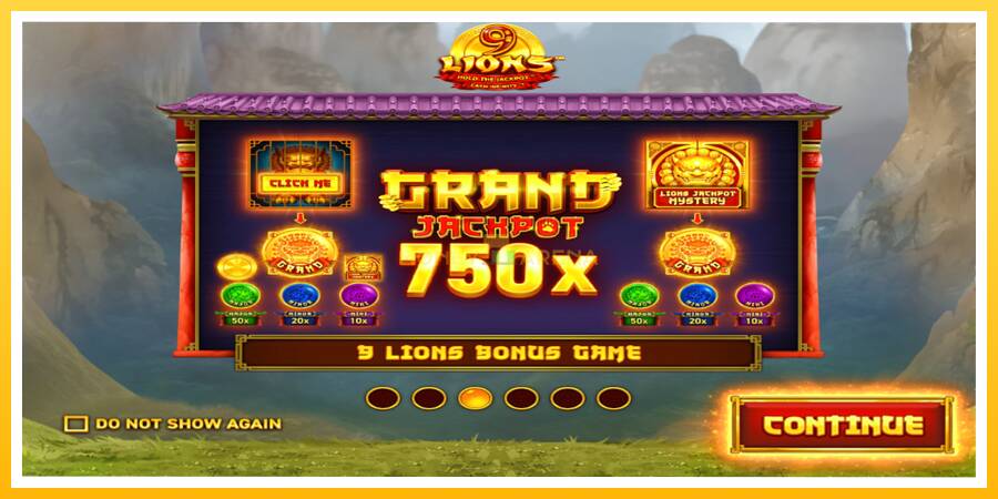 Kuva 1 pelikone 9 Lions: Hold The Jackpot