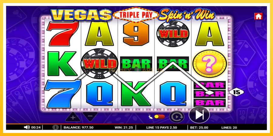 Kuva 2 pelikone Vegas Triple Pay Spin n Win