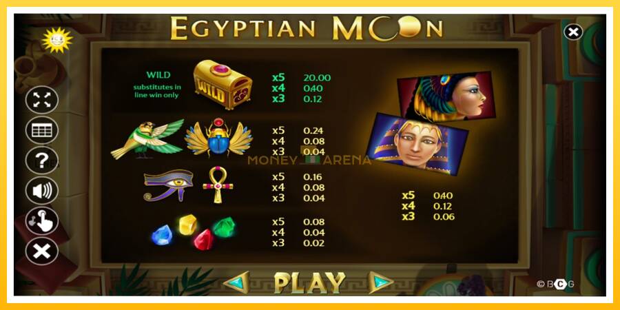 Kuva 4 pelikone Egyptian Moon