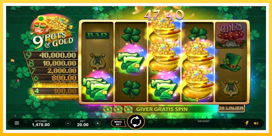 Kuva 3 pelikone 9 Pots of Gold Land & Win