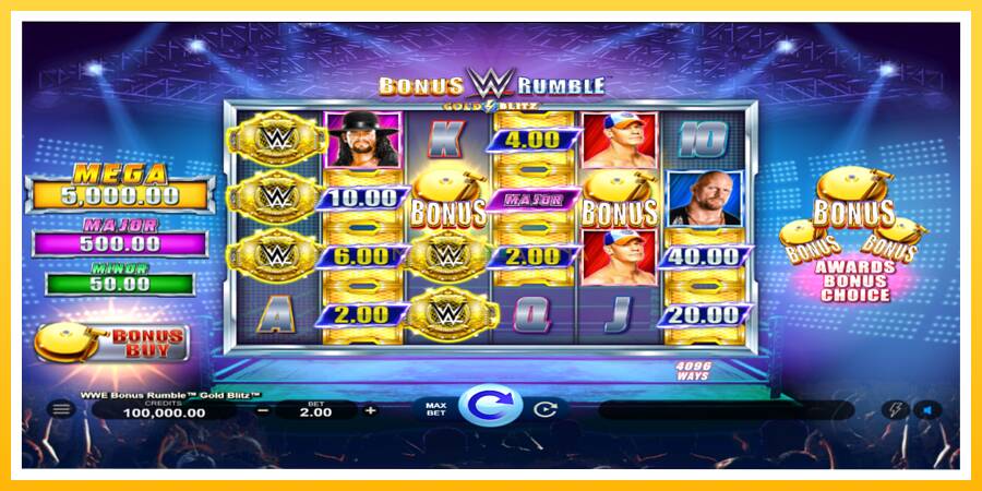 Kuva 1 pelikone WWE Bonus Rumble Gold Blitz