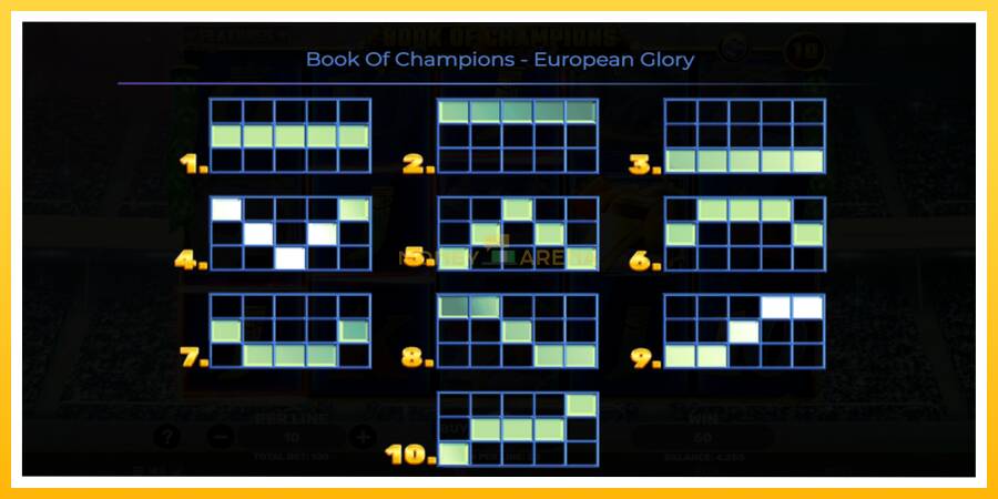 Kuva 7 pelikone Book of Champions - European Glory