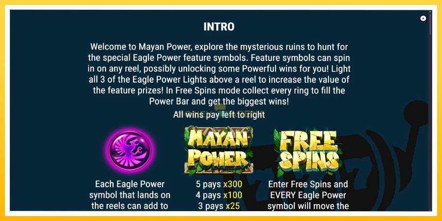 Kuva 5 pelikone Mayan Power