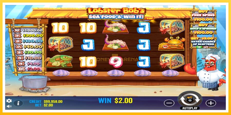 Kuva 3 pelikone Lobster Bobs Sea Food & Win It