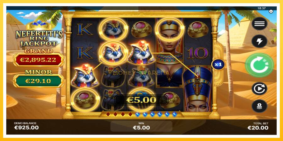 Kuva 3 pelikone Nefertitis Ring Jackpot