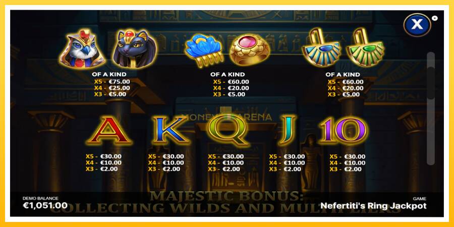 Kuva 6 pelikone Nefertitis Ring Jackpot