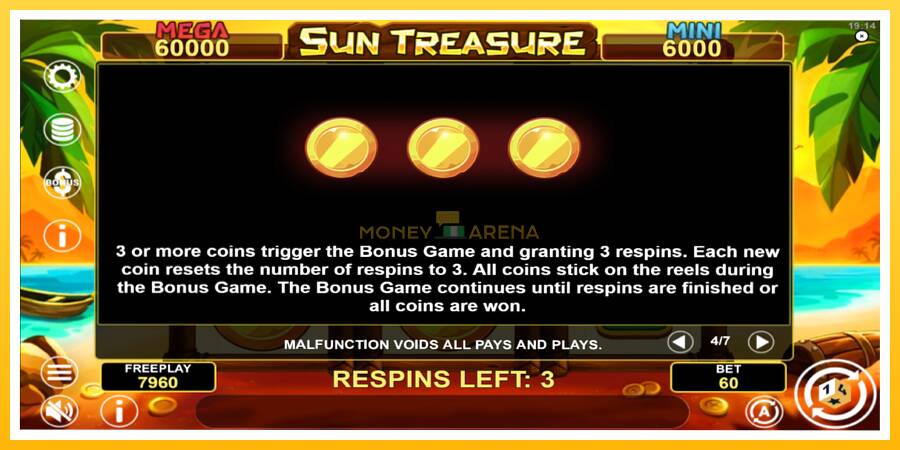 Kuva 7 pelikone Sun Treasure Hold & Win