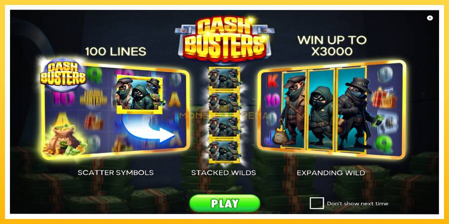 Kuva 1 pelikone Cash Busters