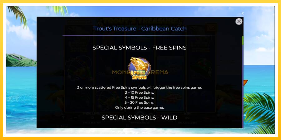 Kuva 5 pelikone Trouts Treasure Caribbean Catch