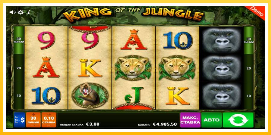 Kuva 3 pelikone King of the Jungle