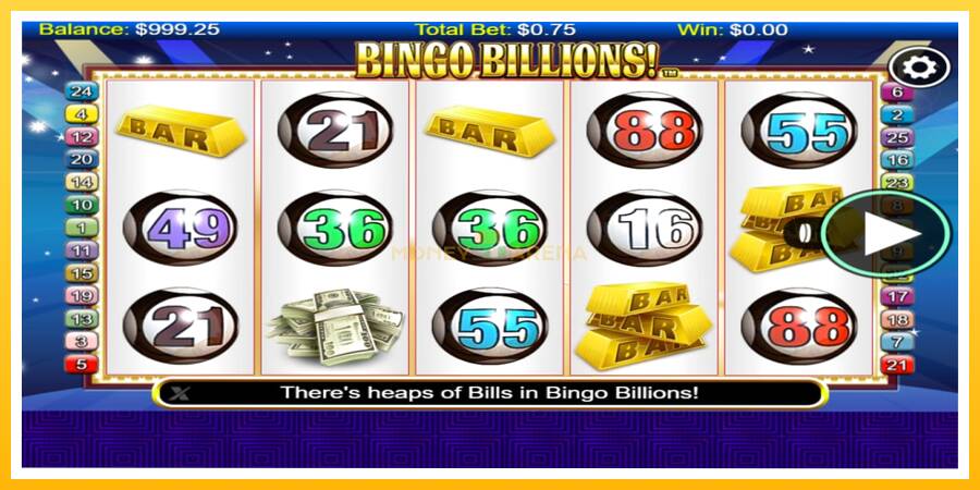 Kuva 1 pelikone Bingo Billions