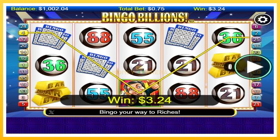 Kuva 3 pelikone Bingo Billions