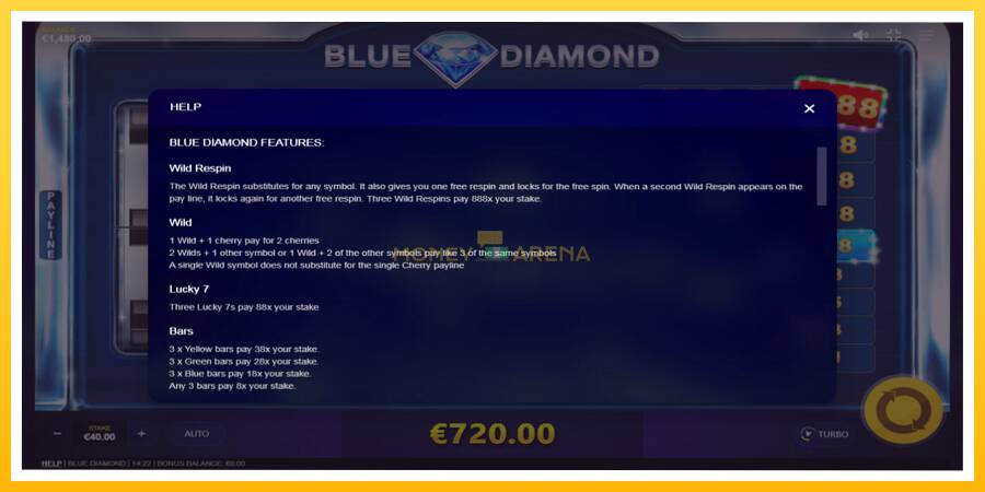 Kuva 5 pelikone Blue Diamond